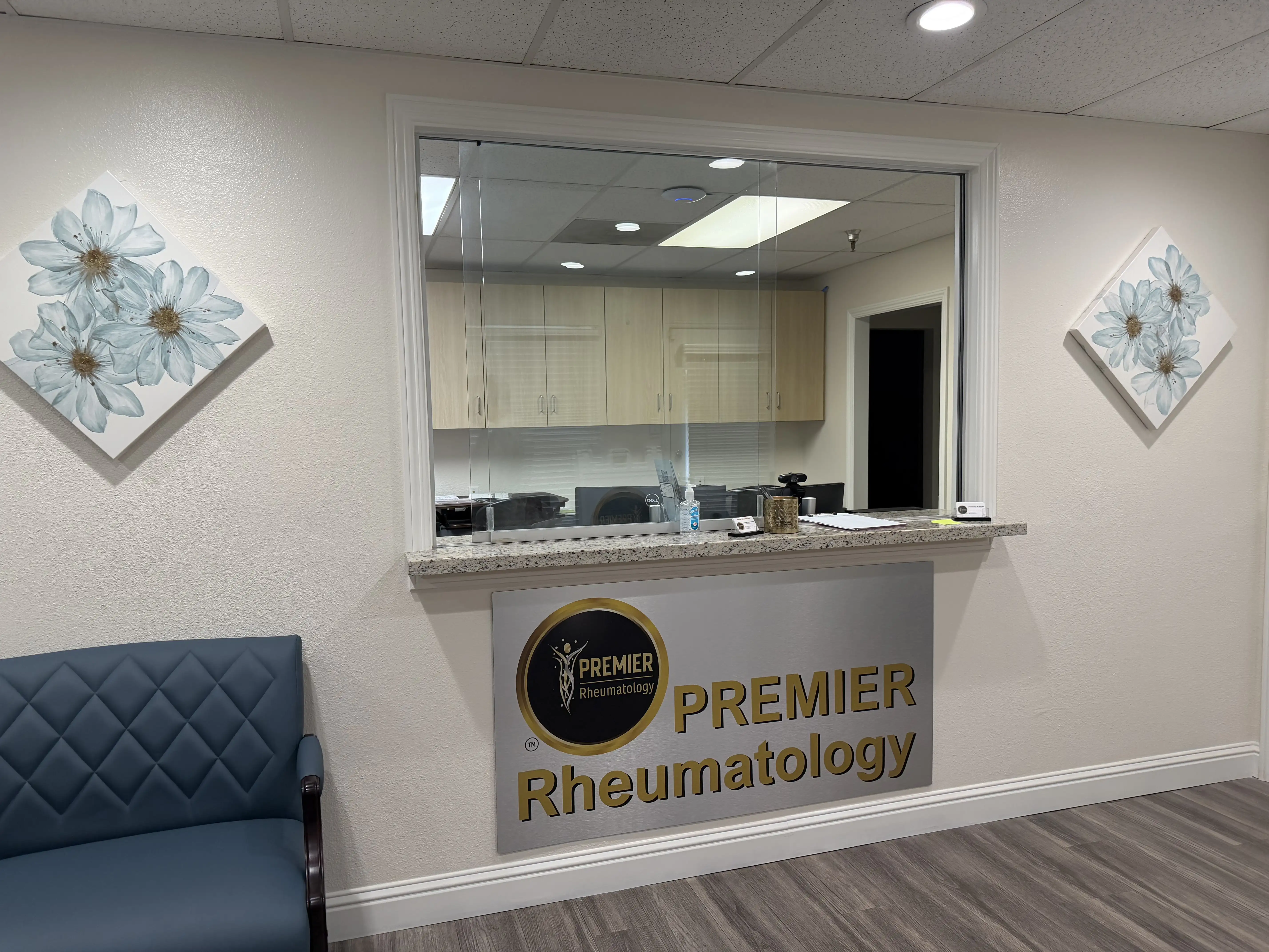 Premier Rheumatology, P.C. reception area in Fresno, CA